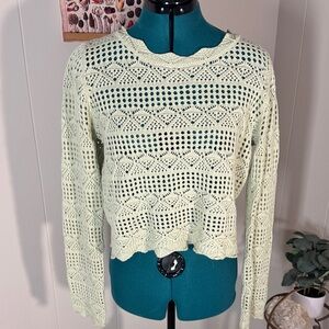 Freshman Mint Crochet Crop Top